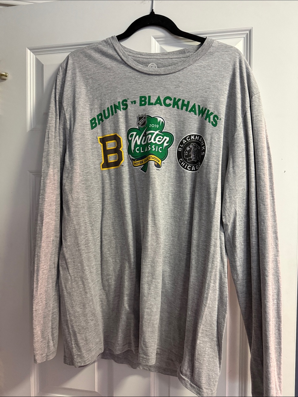Fanatics Gray NHL Logo Crewneck